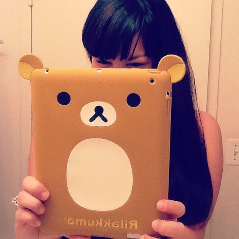 I'd buy an ipad just to have it!! :D Rilakkuma Phone Case, Kawaii Ipad, Kawaii Rilakkuma, Choco Biscuit, 2010s Nostalgia, All Things Cute, Rilakkuma, Just Girly Things, Ipad Case