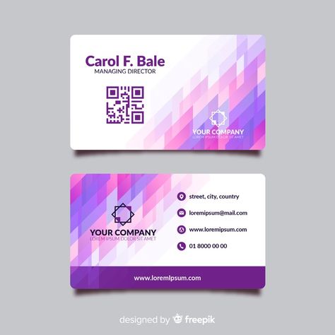 Abstract business card template Free Vector Cart Visit, Visit Cards, Freelancer Profile, Card Template Free, Blue Business Card, Naming Your Business, Modern Business Cards Design, Business Banner, Business Thank You Cards