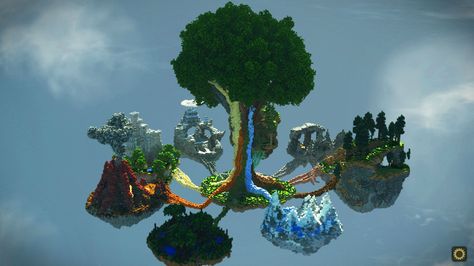 Yggdrasil - The World Tree - Imgur Tree Minecraft, Retina Wallpaper, Yggdrasil Tree, Minecraft World, World Tree, Safari Wallpaper, World Mythology, Desktop Background Images, Sacred Tree