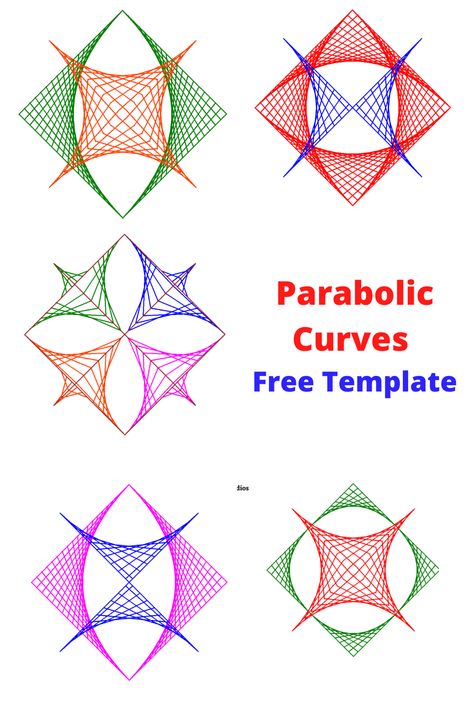 Parabolic Curve Art, Anaglyph Art, String Art Patterns Templates, Lines Drawing, Pumpkin Template, String Art Patterns, Math Art, Paper Embroidery, Middle School Art