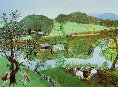 Moses Art, Grandma Moses, Famous Artwork, New York New York, How To Do Yoga, Long Life, In Summer, Art History, Street Art