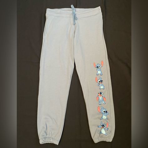 Disney Lilo & Stitch Cozy Sweatpants Jogger Sweatpants Brand New Size: S See Pictures Christmas Tights, Disney Pants, Blue Yoga Pants, Cozy Sweatpants, Disney Leggings, Halloween Leggings, Floral Print Pants, Soft Pants, Lilo Stitch