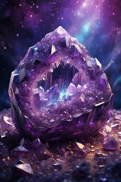 Purple Crystal Wallpaper, Purple Crystals Aesthetic, Crystal Wallpaper Aesthetic, Gems Aesthetic, Amethyst Aesthetic, Good Morning Posters, Crystal Background, Glitter Phone Wallpaper, Iphone Lockscreen Wallpaper