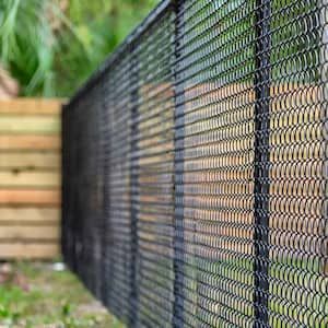 Paint A Chain Link Fence, Painted Chain Link Fence, Black Chain Link Fence, Short Fence, Planting Vines, Old Headboard, Gate Ideas, Fence Screening, Types Of Fences