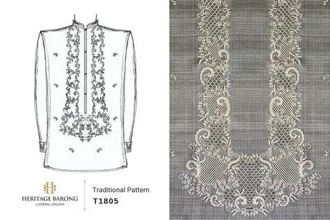 Barong Tagalog Design Classifications – Heritage Barong Barong Tagalog, 20 Century, A Style, Embroidery Designs, To Create, Embroidery, Design