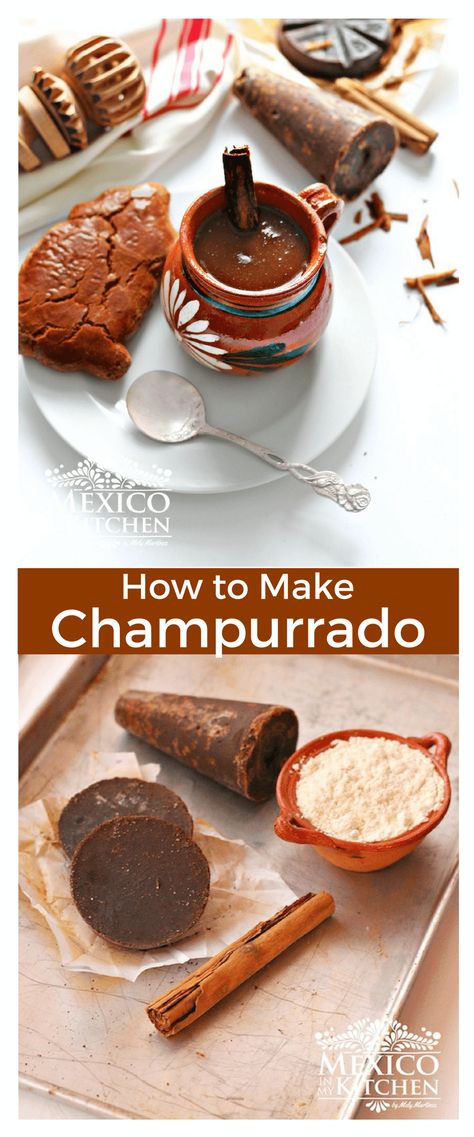 Mexican Champurrado Recipe, How To Make Champurrado, Champurrado Recipe, Atole Recipe, Chocolate Abuelita, Den Mrtvých, Recipe Mexican, Mexican Drinks, Mexican Chocolate