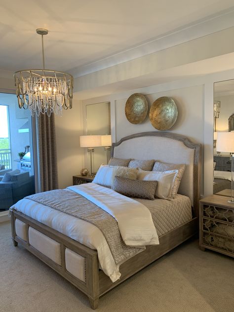 Bernhardt Santa Barbara bedroom by janet graham Bernhardt Santa Barbara Bedroom, Beautiful Rooms Bedrooms, Bernhardt Furniture Bedroom, Florida Bedroom Ideas, Arabic Living Room, Upholstered Bedroom Set, Linen Headboard, Farmhouse Style House Plans, Simple Bed