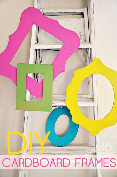 Frames made from Cardboard Boxes!!! ... Use them to decorate a party or as photo props! #birthday #frames Upcycle Boxes, Crafts Cardboard, Diy Karton, Picture Frame Crafts, Diy Cardboard, Frame Crafts, Art Party, Cardboard Crafts, Quote Wall