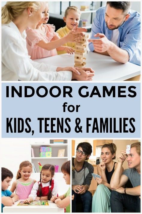 Awesome collection of fun indoor games for everyone -- kids, teens, and the entire family! #familyfun #games #indoorgames Games Indoor, Games For All Ages, Inside Games, Kid Games, Mom Activities, Indoor Games For Kids, Parenting Resources, Family Fun Night, Activities For Teens