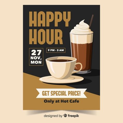 Cafe Offer Poster, Coffee Shop Poster Design Ideas, Cafe Poster Design Ideas, Cafe Banner Design, Cafe Poster Design, Poster Design Coffee, Shop Poster Design, Cafe Flyer, Coffee Offer