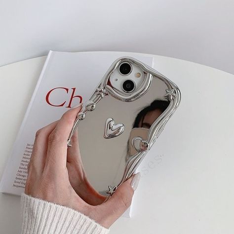 Perfect Reflection ~ One snap at a time 🪞✨ 🔍 Mirror Phone Cases #PHONECASE #IPHONECASE #ACCESSORIES #AESTHETIC #phonecaseaddict #gadgetaccessories #techtrends Mirror Iphone Case, Y2k Mirror, Chains Aesthetic, Heart Iphone Case, Cottagecore Dark Academia, Y2k Nostalgia, Cottagecore Dark, Girl Grunge, Chic Mirror