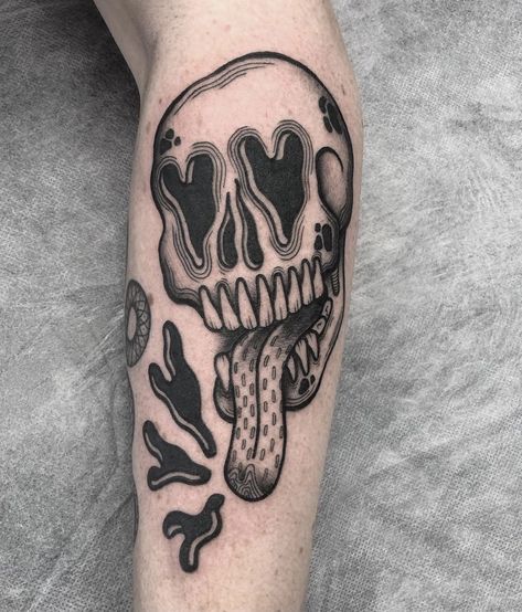 Dark Floral Tattoo, Horror Tattoos, Bat Tattoo, Sick Tattoo, Scary Tattoos, Skeleton Tattoos, Creepy Tattoos, Weird Tattoos, Horror Tattoo