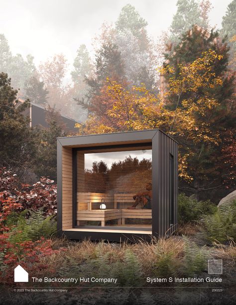 Nordic Sauna, Backyard Sauna, Personal Sauna, Cabin Loft, Sauna House, Garden Cabins, Sauna Design, Outdoor Sauna, Double Glazed Window