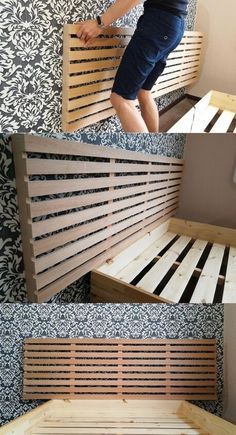 Headboard For Bed, Build A Headboard, Ikea Dresser Makeover, Diy Bed Headboard, Diamond Tufted Headboard, How To Make Headboard, Pallet Headboard, Diy Nightstand, Furniture Board