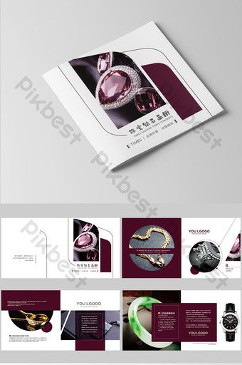 Simple fashion jewelry color diamond diamond jade Brochure#pikbest#templates Simple Diamond Jewelry, Catalog Cover Design, Jewelry Fancy, Brochure Design Layout, Wedding Planning Book, Jewelry Magazine, Folder Design, Ecommerce Design, Power Point Template