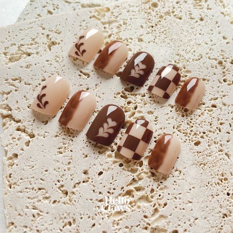 Neutral Colors Nails, Square Fall Nails Acrylic, Coffee Nails Designs, Nails Pastel Pink, Ongles Rose Pastel, Latte Nails, Pastel Pink Nails, Brown Nail Art, Nails Pastel