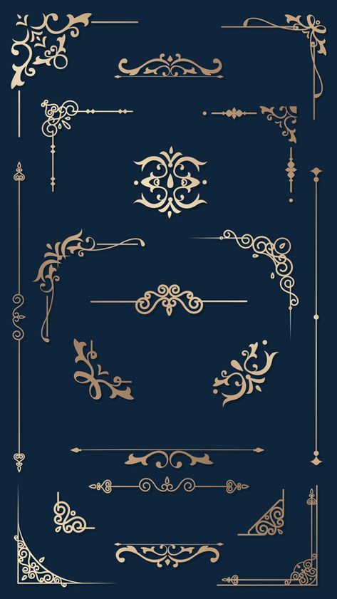 Classic border set | Free Vector #Freepik #freevector #freeframe #freevintage #freegold #freeborder Vintage Border Design, Molduras Vintage, Vintage Border, Motif Art Deco, Page Borders Design, Vintage Borders, Halloween Fonts, 카드 디자인, Ornament Frame