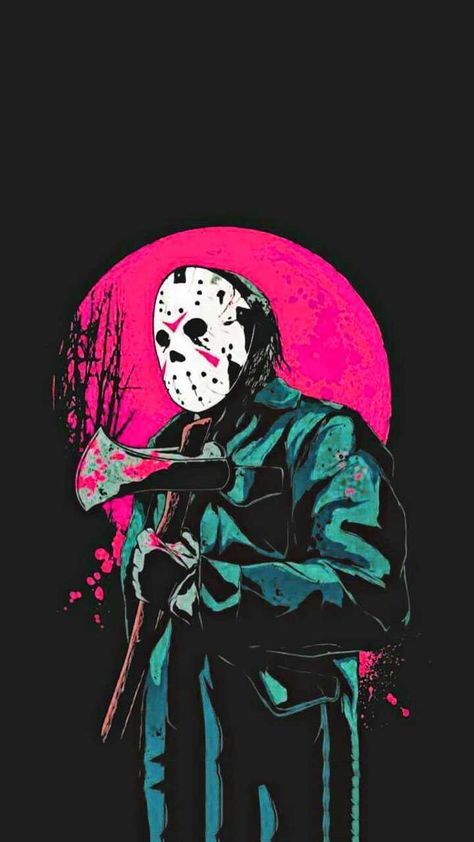 Jason Voorhees Wallpaper, Jason Friday, Black Poster, Slasher Movies, Horror Movie Icons, Horror Posters, Horror Movie Art, Horror Icons, Horror Movie Posters