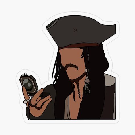 Get my art printed on awesome products. Support me at Redbubble #RBandME: https://www.redbubble.com/i/sticker/Jack-Sparrow-by-DisneyNmore/145140421.O9UDB?asc=u Jack Sparrow Stickers, Captain Jack Sparrow, Captain Jack, Jack Sparrow, Grad Cap, Fashion Wall Art, Pirates Of The Caribbean, How To Draw Hair, Art Journals