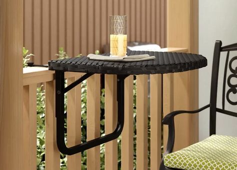 17 Pieces of Small Balcony Furniture That Will Fit in Your Compact Outdoor Space Small Balcony Furniture, Side Sleeping, Outdoor Dinner, Balcony Furniture, Under The Table, Noble House, Balcony Ideas, Comfy Chairs, Bistro Set