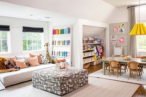 Ideas Habitaciones, Living Room Playroom, Colorful Playroom, Kids Living Rooms, Basement Playroom, Toddler Playroom, Kids Playroom Decor, Home Edit, Playroom Design