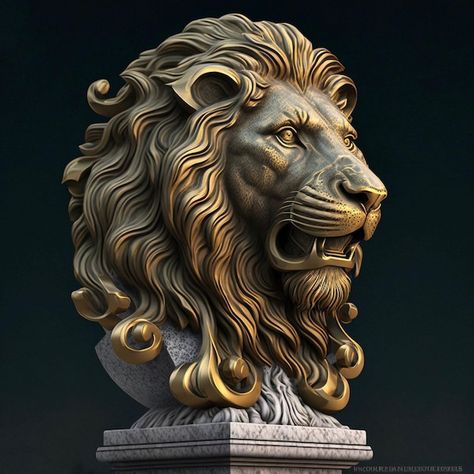 Lion Armor, Lion Live Wallpaper, Lion Sketch, Lion Statue, Lion Gifts, Stone Lion, Sculpture Head, Lions Club, Leo Lion