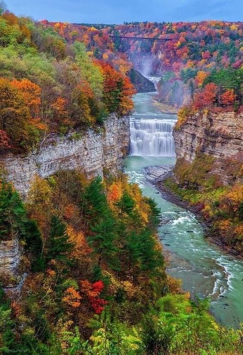 Letchworth State Park, Park In New York, Autumn Scenes, Budget Planer, Usa Travel Destinations, Winter Vacation, Beautiful Waterfalls, Road Trip Usa, Most Beautiful Places