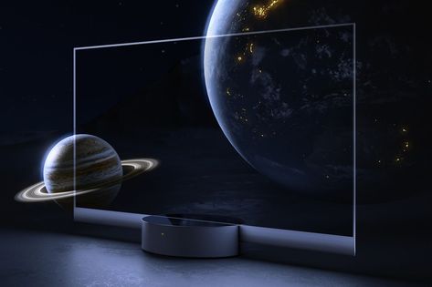 Xiaomi’s see-through OLED TV is a transparent attempt at attention, and it’s working - The Verge Transparent Tv, Flexible Screen, Lg Tvs, Tv Advertising, Tv Sound, Oled Tv, Tv Display, Tv Design, Tv Ads