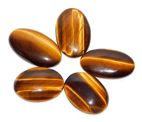 Tiger's Eye Natural Cabochon Loose Gemstone 156Cts.Cts. 5Pcs 43575 #tigereye#tigereyestone#tigereyejewelry#tigereyestones#tigereyependant#tigereyegemstone#tigereyecabochon#tigereyesstone Eye Natural, Tiger's Eye, Tiger Eye, Loose Diamonds, Loose Gemstones, Diamonds, Gemstones, Stone, Nature