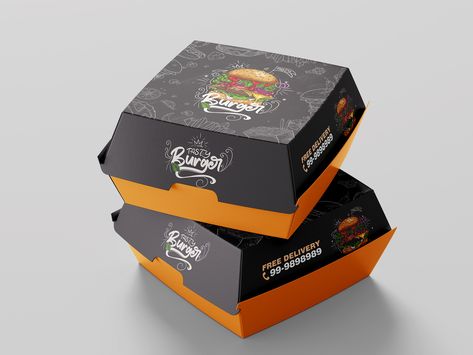 Burger Box Design, Burger Packaging Design, Burger Packaging, Burger Box, Food Box Packaging, Creative Packaging Design, Creative Packaging, Packaging Box, Food Packaging