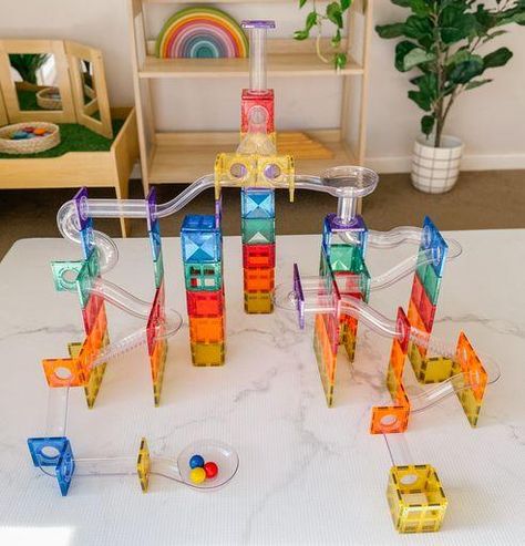 Connetix Tiles, Magnetic Building Tiles, Steam Toys, Toy Wagon, 2d And 3d Shapes, Steam Learning, Magnetic Tiles, Marble Run, Open Ended Toys