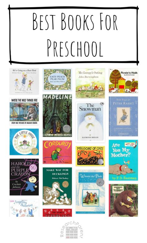 Best Books For Preschoolers, Best Preschool Books, Living Books For Preschool, Best Children’s Books, Pre K Books, Preschool Reading List, Minimal Homeschool, Themed Bookshelves, Book Rotation