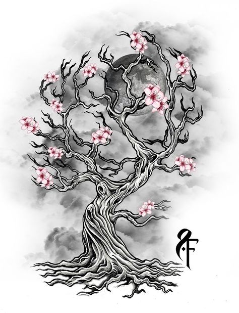 Elbow Tattoo Design, Tattoo Design Minimalist, Bonsai Tattoo, Tree Tattoo Black, Cherry Tree Tattoos, 34 Tattoo, Bonsai Tree Tattoos, Cherry Blossom Tree Tattoo, Blossom Tree Tattoo