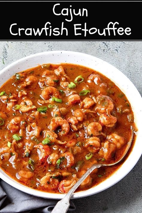 Crawfish Etoufee Recipe, Crawfish Etouffee Recipe, Crawfish Etoufee, Dark Roux, Etouffee Recipe, Crawfish Recipes, Cajun Crawfish, Crawfish Etouffee, Cajun Dishes