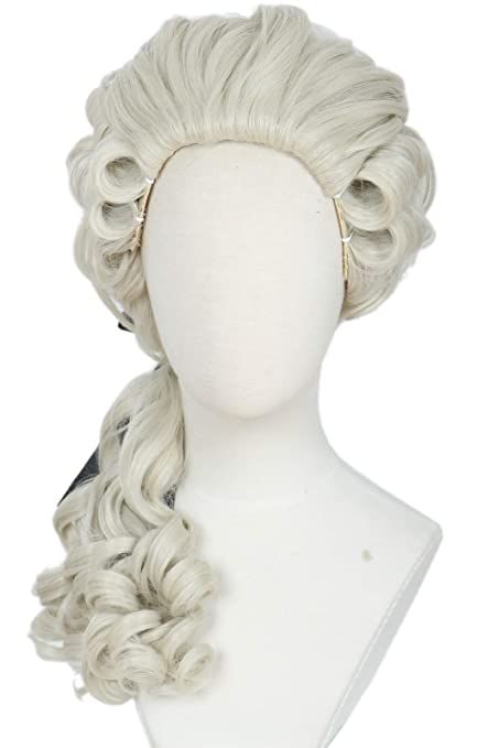 AmazonSmile : Linfairy Lawyer Curly Wig Light Blonde Halloween Cosplay Costume Wig For Party : Clothing Colonial Wigs, Marie Antoinette Wig, Powdered Wig, Blonde Halloween, 18th Century Wigs, Black Hair Pieces, Men's Wigs, Wig Party, Masquerade Costumes