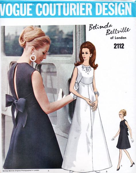 Late 1960s Belinda Bellville LBD pattern - Vogue 2112 1960s Vogue, Gown Sewing Pattern, Evening Dress Patterns, Vintage Vogue Patterns, Vintage Vogue Sewing Patterns, Robes Vintage, Fashion 1960s, Vintage Dress Patterns, Vogue Sewing