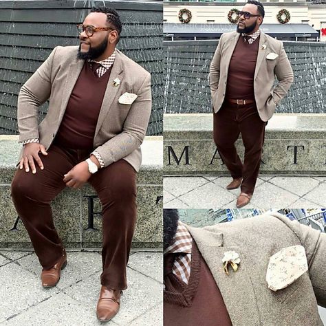 Wedding Suits For Big Men, Big And Tall Suits For Black Men, Big And Tall Fashion For Men Black, Fat Men Outfit, Big Man Fashion, Plus Size Men Suits, Big Man Style, Large Men Fashion, Outfits For Big Men