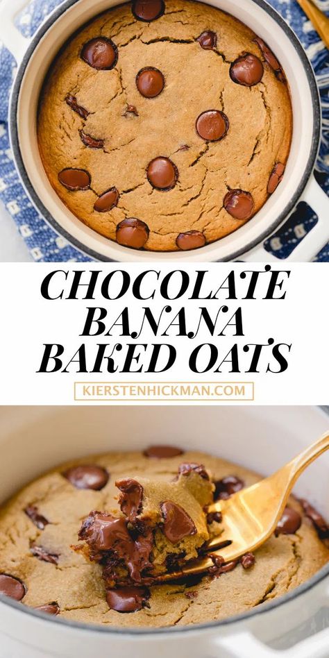 Banana Baked Oats, Blended Baked Oats, Baked Oats Recipe, Oats Recipes Breakfast, Baked Oatmeal Recipes, Oats Recipe, Baked Banana, Baked Oats, Healthy Sweets Recipes