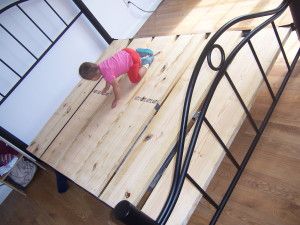 <p>For years I have scoffed at our noisy box spring, but when we started co-sleeping with our toddler, the noise was too much.  Why did I delay replacing it?  I didnt want to pay for a new box spring that might have the same problem and I wasnt sure if …</p> Diy Boxspring Bed Frame, Diy Bed Slats, Diy Slats, Diy Box Spring Bed Frame, Bed Slats Diy, Diy Box Spring, Box Spring Bed Frame, Box Spring Cover, Box Spring Bed