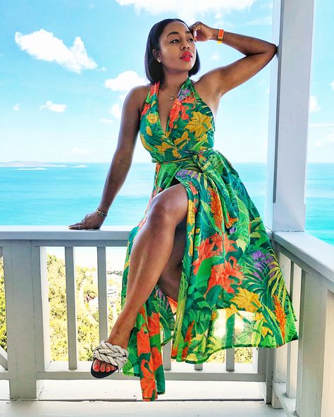 Vacation Outfit | Resort Wear | Summer | Tropical | Island |Black Girl | African American Carribean Wear Women, Carribean Outfits, Carribean Vacation Outfits, Island Vacation Outfits Black Women, Caribbean Dress, Island Vacation Outfits, Tropical Vacation Outfits, Vacation Outfit Ideas, Outfits Black Women