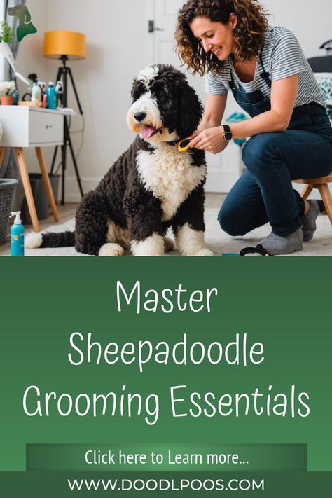 Master Sheepadoodle Grooming Essentials Sheepadoodle Grooming Styles, Sheepadoodle Grooming, Poodle Mix Breeds, Melting Moments, Dog Grooming Tips, Grooming Style, English Sheepdog, Old English Sheepdog, Poodle Mix