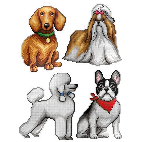 Colors Chart, Crochet Potholder, Diy Magnets, Dog Patterns, Animal Cross Stitch Patterns, Plastic Canvas Patterns Free, Dog Crafts, Needlepoint Patterns, Cross Stitch Animals