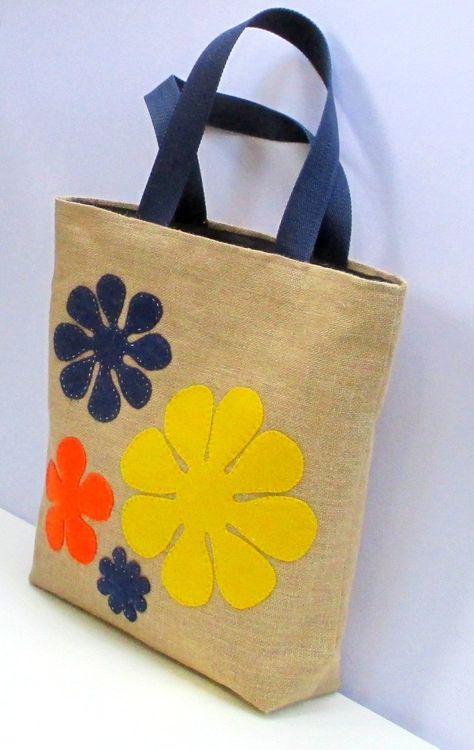 Shoppers Bag, Tas Denim, Jute Tote Bag, Sac Diy, Jute Tote Bags, Jute Totes, Hand Applique, Summer Bag, Patchwork Bags