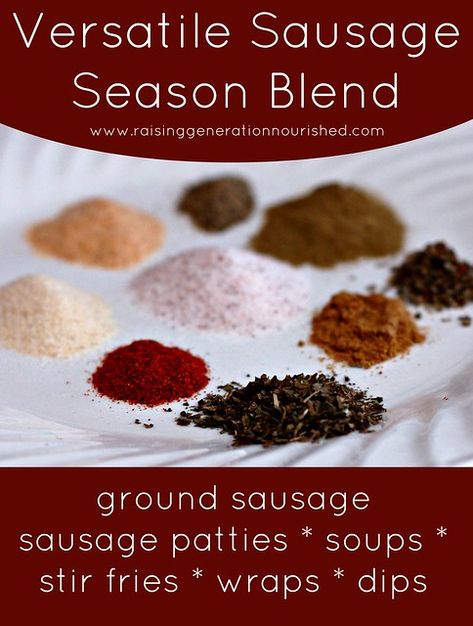 Breakfast Sausage Seasoning, Sausage Spices, Homemade Sausage Recipes, Breakfast Sausage Recipes, Sausage Seasoning, Sausage Patty, Ground Sausage, Sausage Soup, Breakfast Sausage