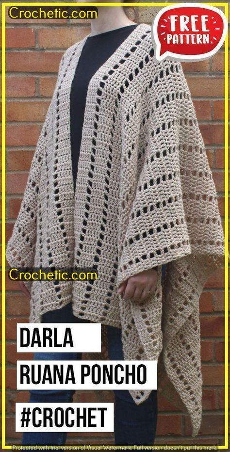 "Cozy Up with Crochet: Fall Patterns to Enjoy" Ruana Pattern, Crocheted Sweaters, Crochet Vests, Poncho Patterns, Crochet Poncho Free Pattern, Crochet Cape, Crochet Wrap Pattern, Poncho Crochet, Crochet Cardigans