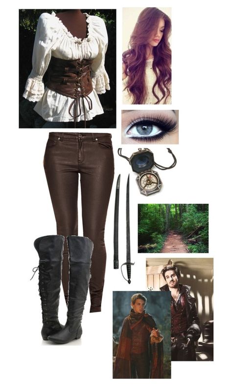 "Being a Pirate in Neverland" by once-upon-a-time-101 ❤ liked on Polyvore featuring MNG by Mango, Polaroid, peterpan, ouat and captainhook Caribbean Outfits, Elegant Goth, Warrior Costume, Warrior Outfit, Pirate Outfit, Viking Clothing, Character Inspired Outfits, Clueless Outfits, Tv Show Outfits