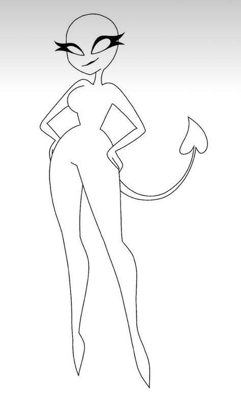 Body Base Drawing Siren, Hellofaboss Oc, Imp Drawing Base, Hazbin Hotel Body Base Oc Female, Oc Body Base Female Pose References, Hazbin Oc Base, Hellavu Boss Oc Base, Hasbin Hotel Oc Base, Demon Body Base