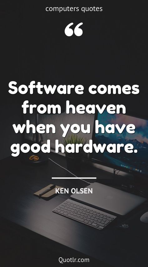 Quotes about computers that are easy to memorize and remember like this quote by Ken Olsen #quotes #computers #funny Computer Quotes Technology, Computer Quote, Computer Teacher, Share Quotes, Technology Quotes, Computer Education, Computer Help, Inner Self, Sharing Quotes