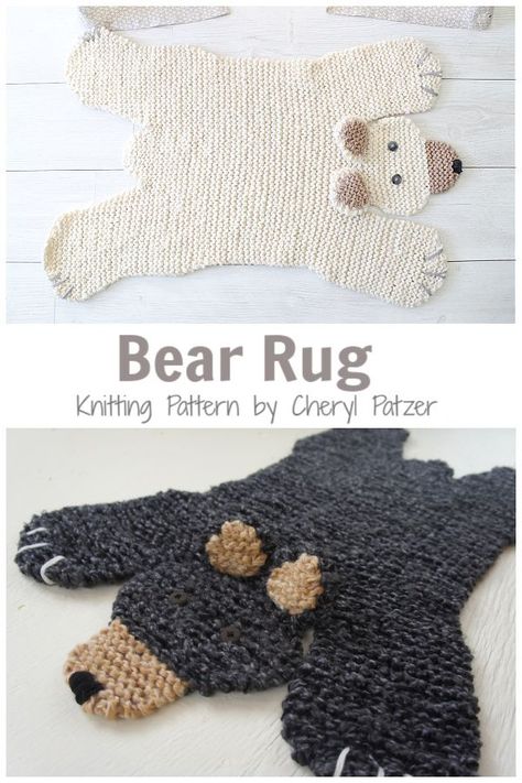 Ge Bort, Bear Rug, Stitch Crochet, Diy Crochet Projects, Yarn Projects, Crochet Rug, Diy Knitting, Easy Knitting, Yarn Art