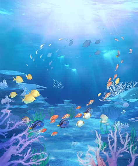 Backgrounds | Love Nikki-Dress UP Queen! Wiki | Fandom Kawaii Fish, Ariel Wallpaper, Fish Background, Ocean Backgrounds, Water Background, Image Background, Fish Wallpaper, Background Drawing, Game Background